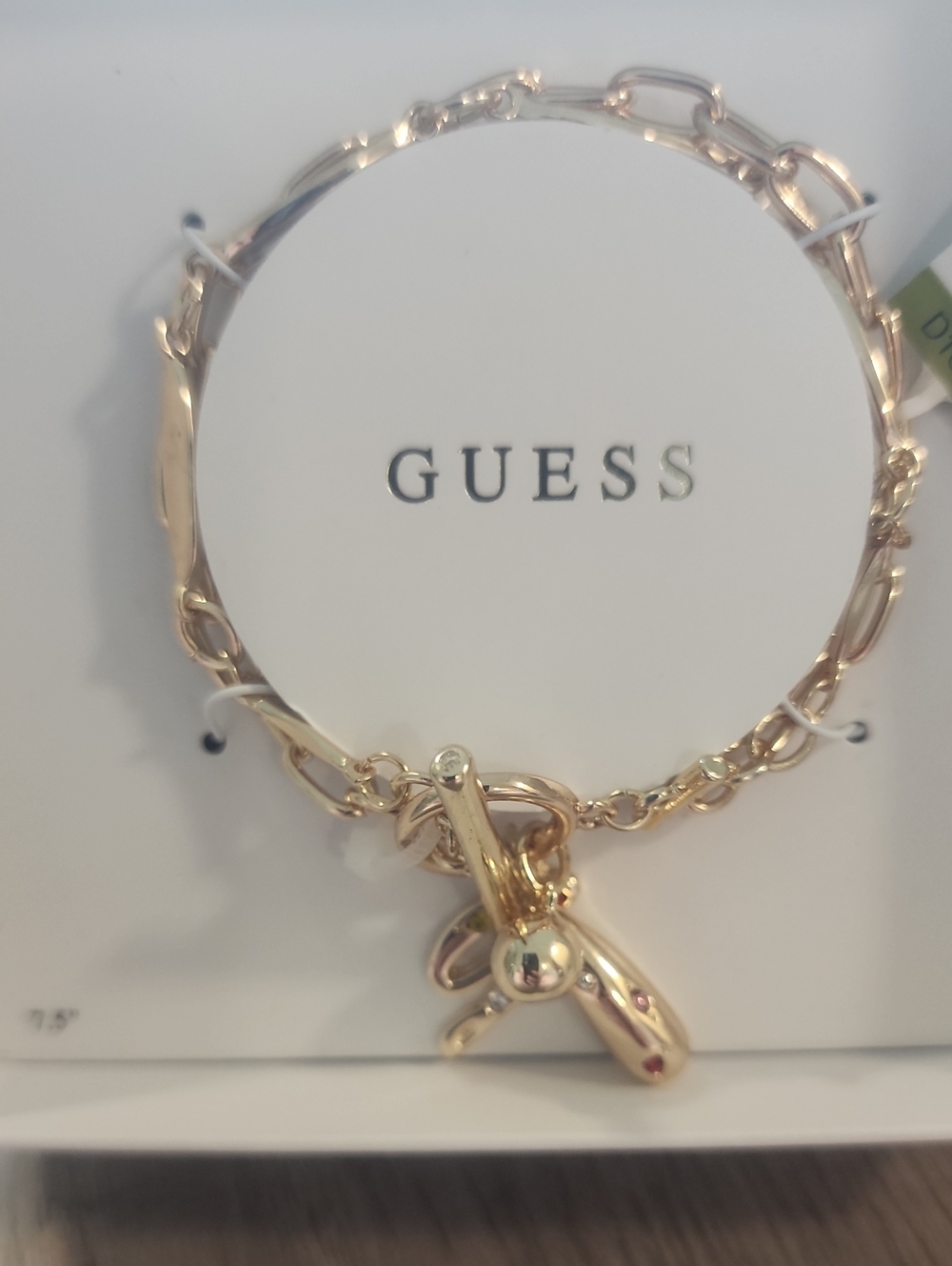 GUESS  Gold Charm Link Bracelet